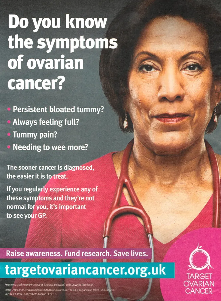 Target Ovarian Cancer advert, The Sunday Times, 21 March 2021