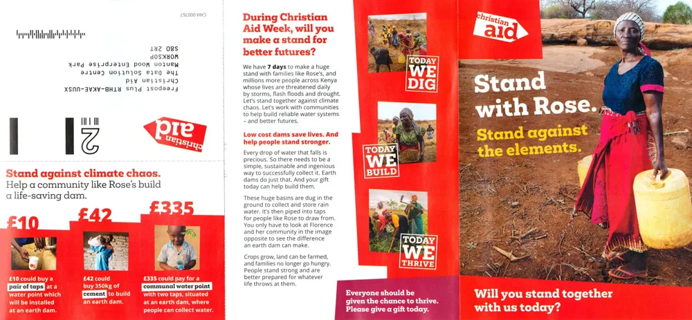 Christian Aid advert, The Observer, 9 May 2021, page 1 of 2
