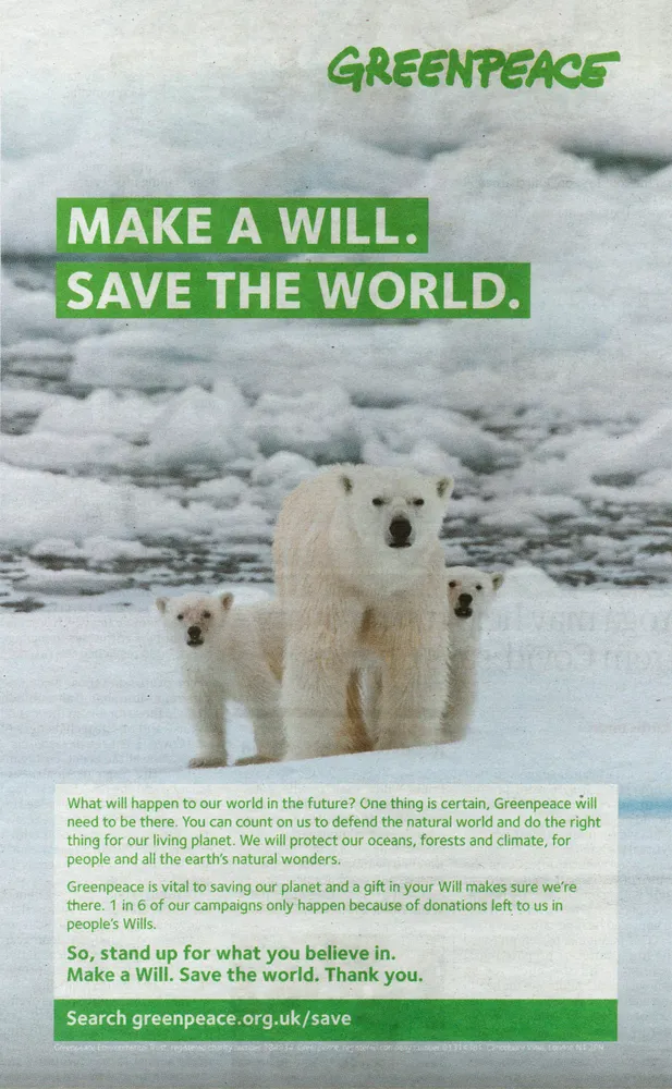 Greenpeace advert, The Guardian, 29 May 2021