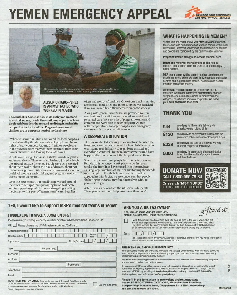 Doctors Without Borders advert, iWeekend, 12 June 2021