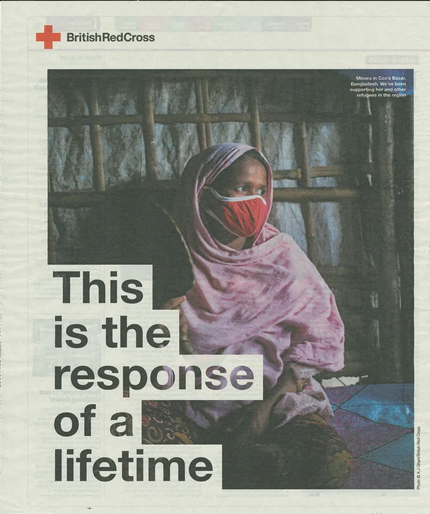British Red Cross advert, iWeekend, 3 July 2021, page 1 of 2