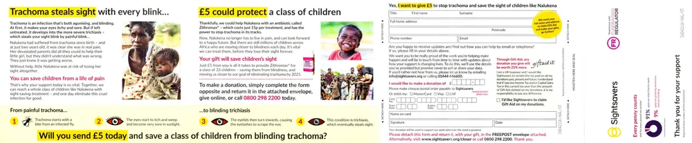 Sightsavers advert, The Sunday Times, 11 July 2021