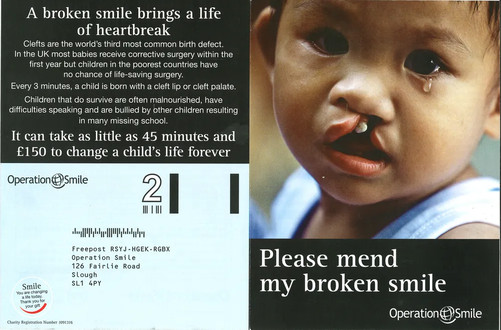 Operation Smile advert, Daily Telegraph, 17 July 2021, page 1 of 2
