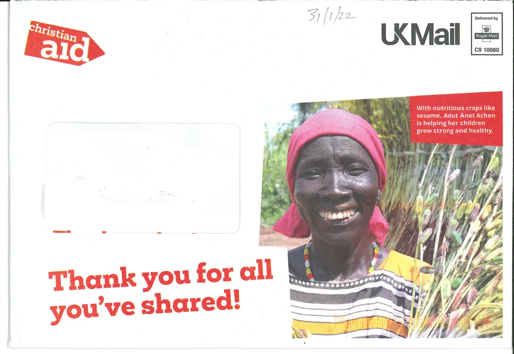 Christian Aid mailout, 31 January 2022, page 1 of 12
