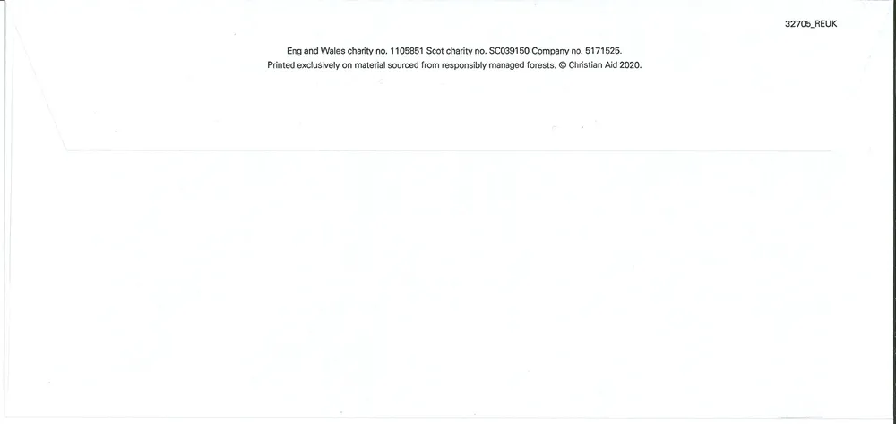 Christian Aid mailout, 10 March 2022